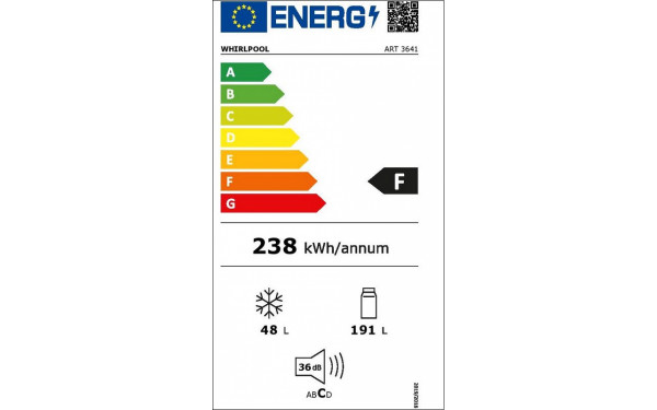 WHIRLPOOL ART3641 - &Eacute;tiquette &eacute;nergie v2