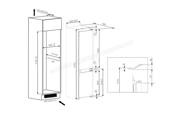 WHIRLPOOL ART6501/A+ - Schema d'encastrement
