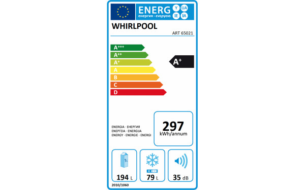 WHIRLPOOL ART65021 - &Eacute;tiquette &eacute;nergie
