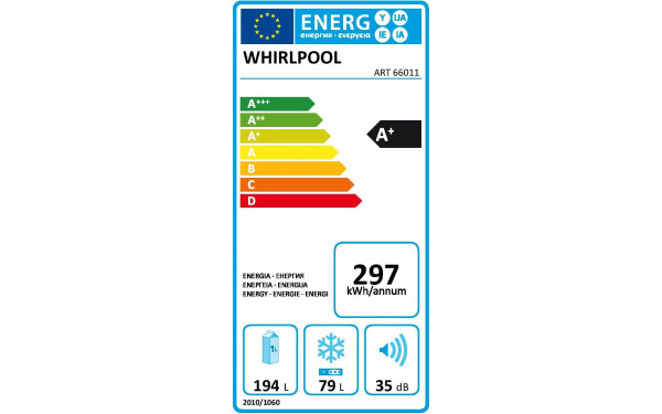 WHIRLPOOL ART66011 - &Eacute;tiquette &eacute;nergie