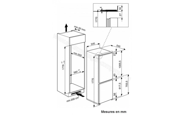 WHIRLPOOL ART871/A+/NF - Schema d'encastrement