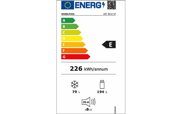 WHIRLPOOL ART8810SF - &Eacute;tiquette &eacute;nergie v2