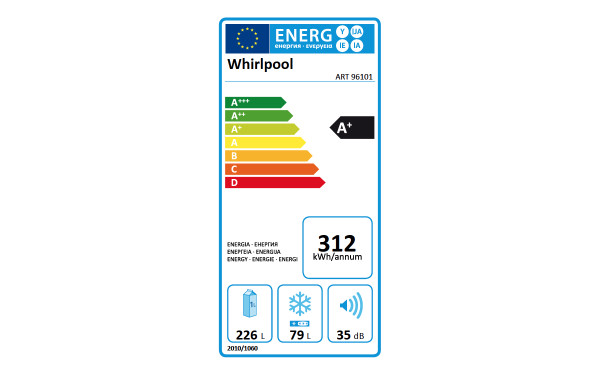 WHIRLPOOL ART96101 - &Eacute;tiquette &eacute;nergie