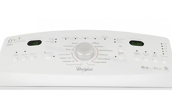 WHIRLPOOL AWE 8781 GG - Panneau de commandes