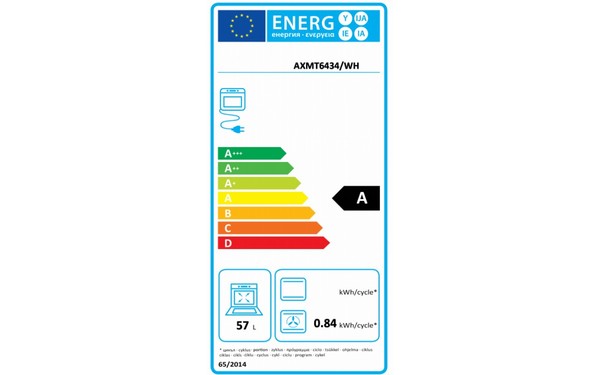 WHIRLPOOL AXMT 6434/WH - &Eacute;tiquette &eacute;nergie