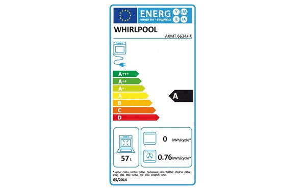 WHIRLPOOL AXMT 6634/IX - &Eacute;tiquette &eacute;nergie