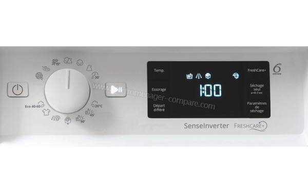 WHIRLPOOL BIWDWG961484FR - Panneau de commandes (cr&eacute;dit : Boulanger)