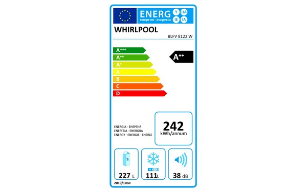 WHIRLPOOL BLFV8122W - &Eacute;tiquette &eacute;nergie