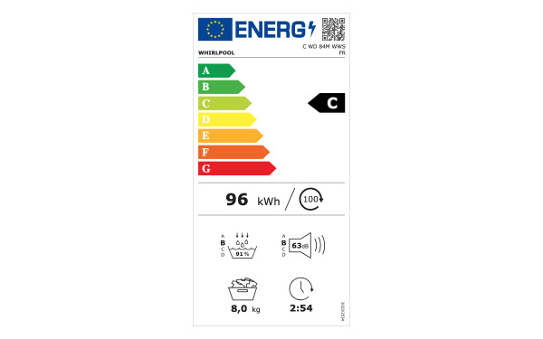 WHIRLPOOL CWD84MWWSFR - &Eacute;tiquette &eacute;nergie v2