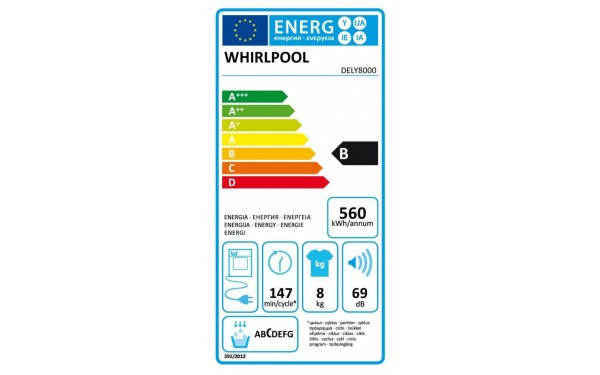 WHIRLPOOL DELY8000 - &Eacute;tiquette &eacute;nergie
