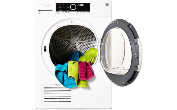 WHIRLPOOL DSCX 90113 - Vue de face hublot ouvert (cr&eacute;dit : Boulanger)