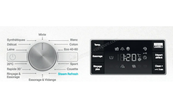 WHIRLPOOL FFBC10489SVFR - Vue des programmes