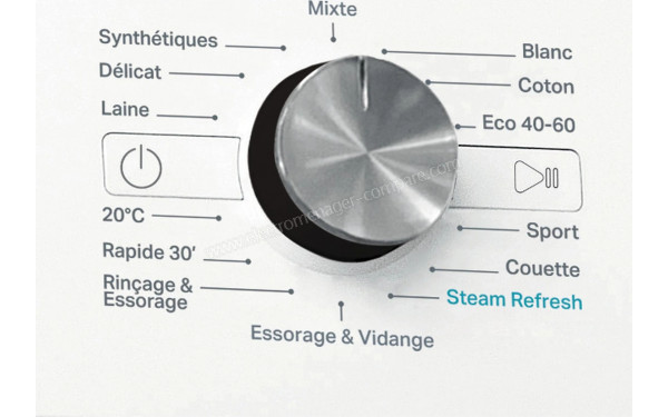 WHIRLPOOL FFBD11489BVFR - Vue des programmes