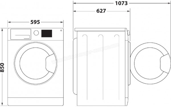 WHIRLPOOL FFBU827VFR - Dimensions
