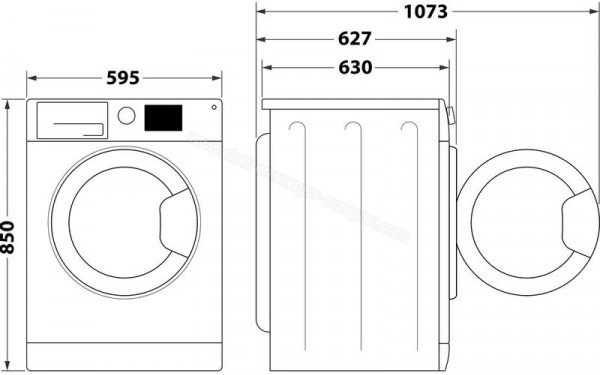 WHIRLPOOL FFD8469BVFR - Dimensions
