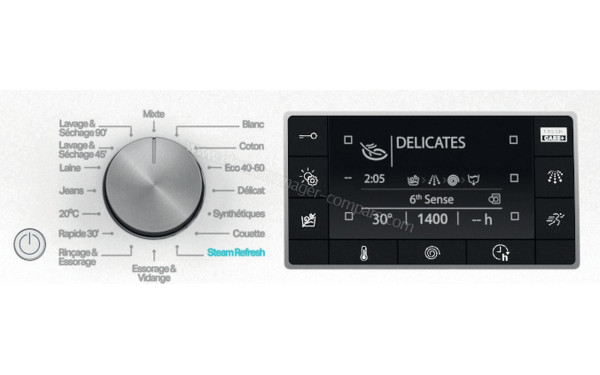 WHIRLPOOL FFDB1174489BVFR - Vue des programmes