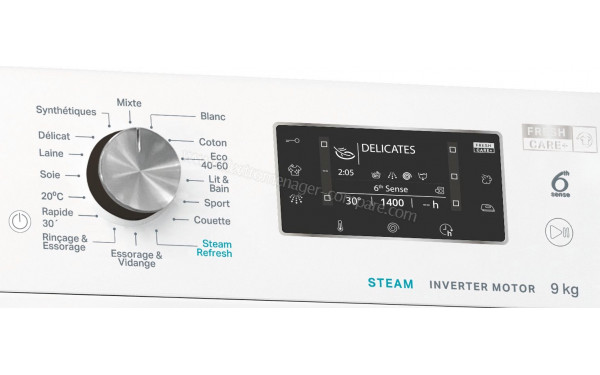 WHIRLPOOL FFDB9448BVFR - Vue des programmes et options
