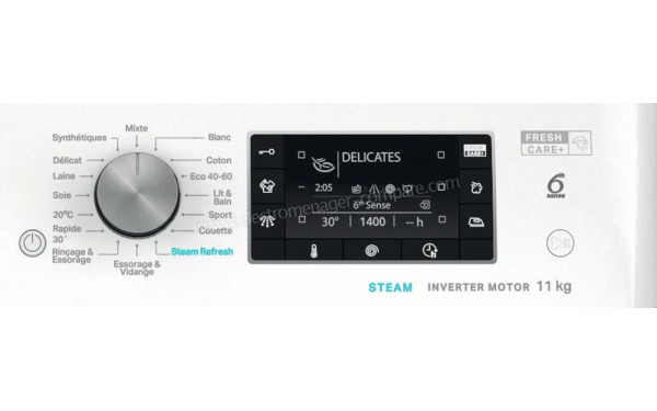 WHIRLPOOL FFDD11489BVFR - Vue des programmes