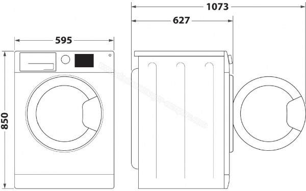 WHIRLPOOL FFSPL9269WFR - Dimensions