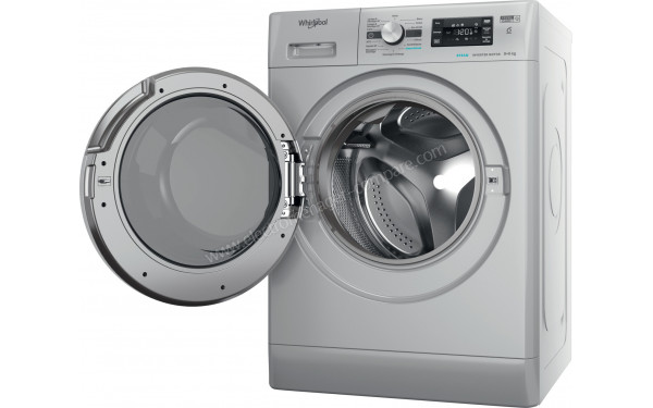 WHIRLPOOL FFWDB964369SBSVFR - Vue 3/4 droite hublot ouvert