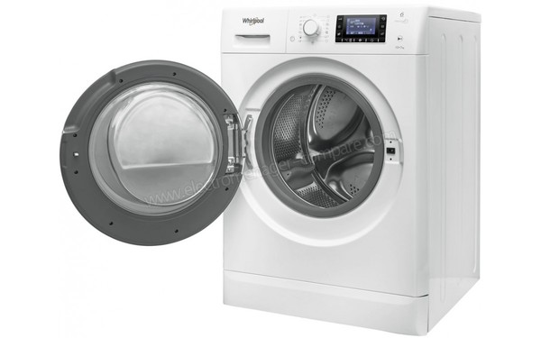 WHIRLPOOL FWDD1071681WS EU - Vue 3/4 droite hublot ouvert