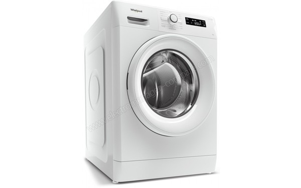 WHIRLPOOL FWFP 81484 W FR - Vue 3/4 gauche (cr&eacute;dit : Boulanger)