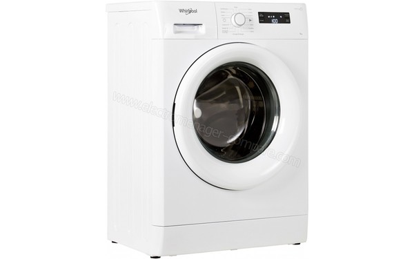 WHIRLPOOL FWSF61252WFR - Vue 3/4 gauche (cr&eacute;dit : Boulanger)