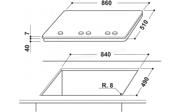 WHIRLPOOL GOW 9523/NB - Sch&eacute;ma technique