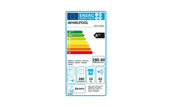 WHIRLPOOL HSCX 10441 - &Eacute;tiquette &eacute;nergie