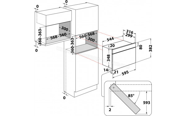 WHIRLPOOL MBNA910X - Dimensions