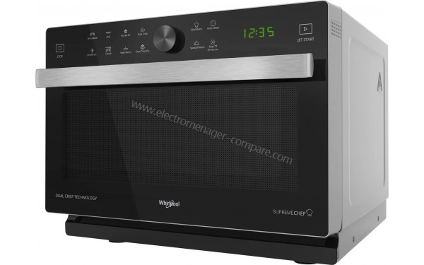 WHIRLPOOL MWSC833SB - Vue 3/4 droite