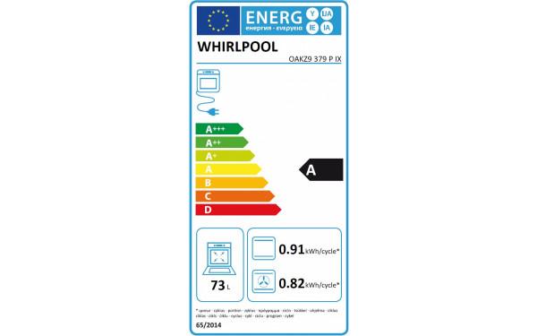 WHIRLPOOL OAKZ9 379 P IX - &Eacute;tiquette &eacute;nergie