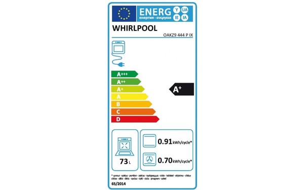 WHIRLPOOL OAKZ9 444 P IX - &Eacute;tiquette &eacute;nergie
