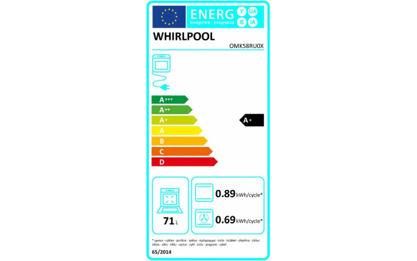 WHIRLPOOL OMK58RUOX - &Eacute;tiquette &eacute;nergie