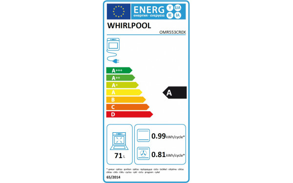 WHIRLPOOL OMR553CR0X - &Eacute;tiquette &eacute;nergie
