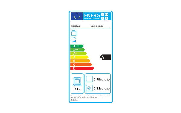 WHIRLPOOL OMR555RR0X - &Eacute;tiquette &eacute;nergie