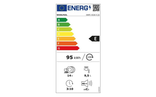 WHIRLPOOL OWFC3C26X - &Eacute;tiquette &eacute;nergie v2