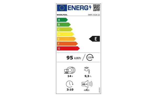 WHIRLPOOL OWFC3C26 - &Eacute;tiquette &eacute;nergie v2