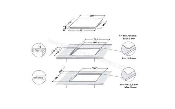 WHIRLPOOL SMC 604/FNE - Niche d'encastrement