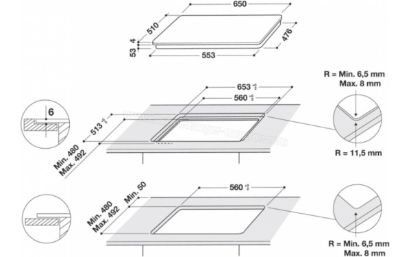 WHIRLPOOL SMO 658C/BT/IXL - Sch&eacute;ma technique