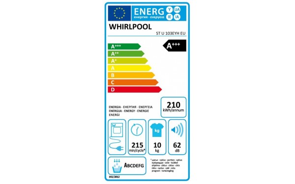 WHIRLPOOL STU103EYHEU - &Eacute;tiquette &eacute;nergie