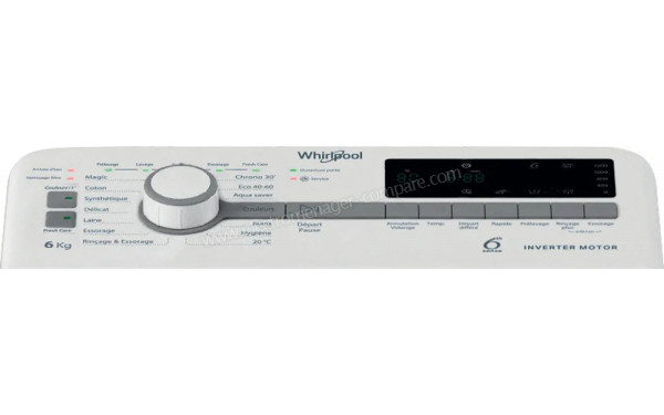 WHIRLPOOL TDLR6261BFR - Panneau de commandes