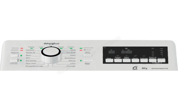 WHIRLPOOL TDLR6267FR - Panneau de commandes