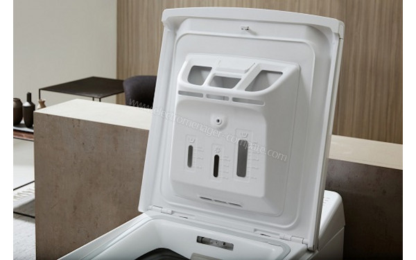 WHIRLPOOL TDLR65230SFRN - Zoom sur les compartiments &agrave; lessive