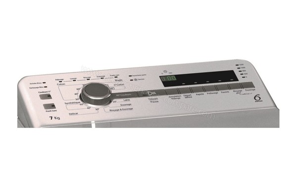 WHIRLPOOL TDLR70212S - Panneau de commandes (cr&eacute;dit : Boulanger)