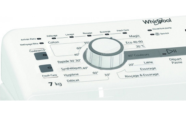 WHIRLPOOL TDLR7220SSFR/N - Vue des programmes