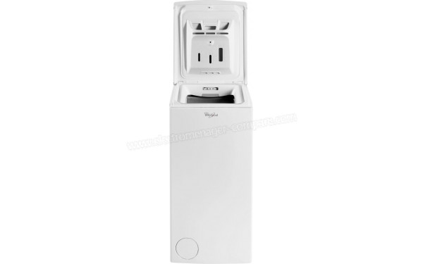 WHIRLPOOL TDLR7221BSFRN - Vue de face avec porte ouverte