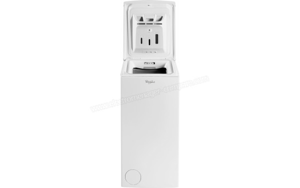 WHIRLPOOL TDLR72223SSFR/N - Vue de face avec porte ouverte