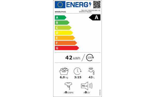 WHIRLPOOL TW621FRESHCAREEE - &Eacute;tiquette &eacute;nergie v2