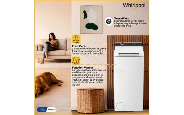 WHIRLPOOL TWB621SENSEWASHFR - Mise en situation